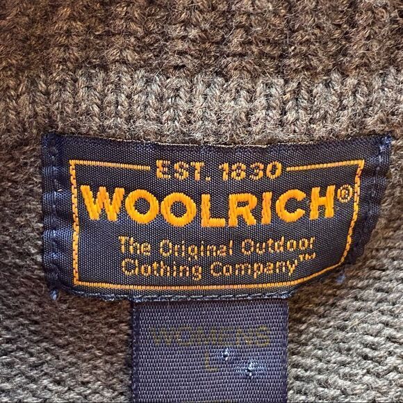 Woolrich Charcoal Gray Front Button Cardigan Size Large - Picture 3 of 14